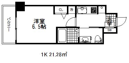 エステムプラザ神戸三宮ルクシア(1K/10階)の間取り写真