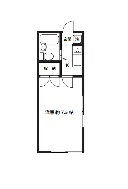 アーバンヒルズ(1K/1階)の間取り写真
