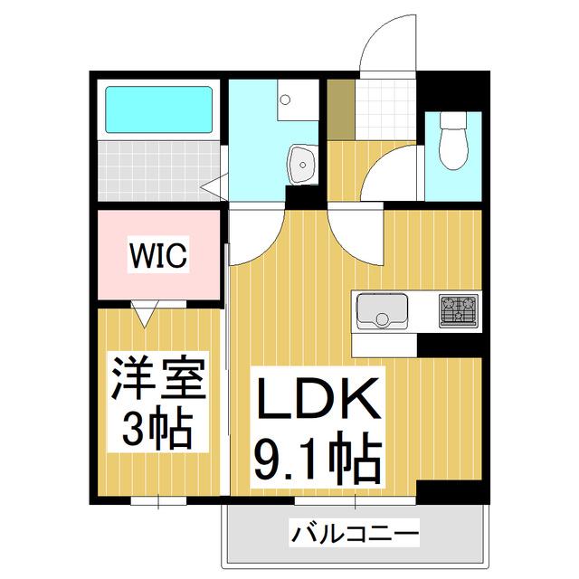 URBAN COAT(1LDK/1階)の間取り写真