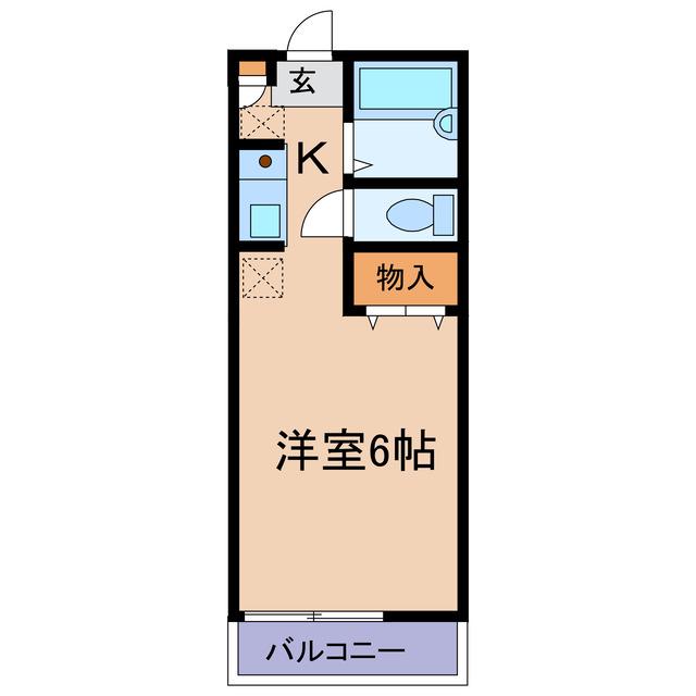レジデンス八島(ワンルーム/2階)の間取り写真