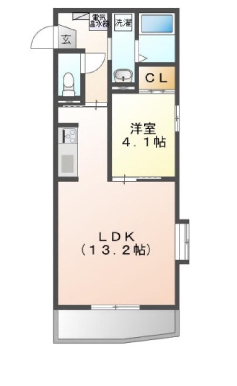 SIDE-S101(1LDK/1階)の間取り写真