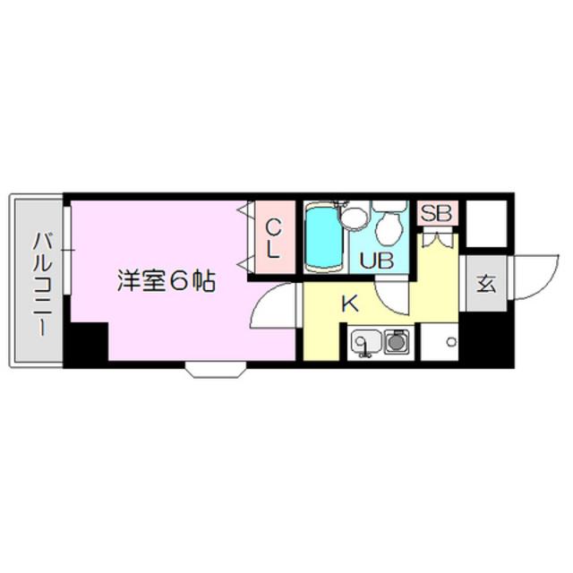 エスリード新大阪(1K/4階)の間取り写真