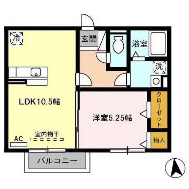 コアロードIII(1LDK/2階)の間取り写真