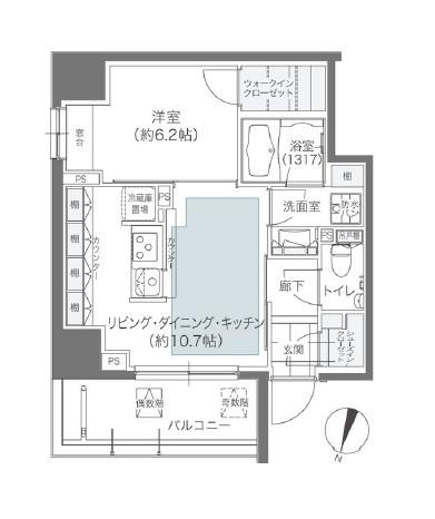 メゾンカルム本郷(1LDK/5階)の間取り写真