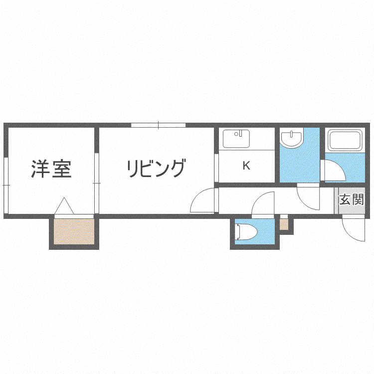 フォーレスト円山北(1LDK/3階)の間取り写真