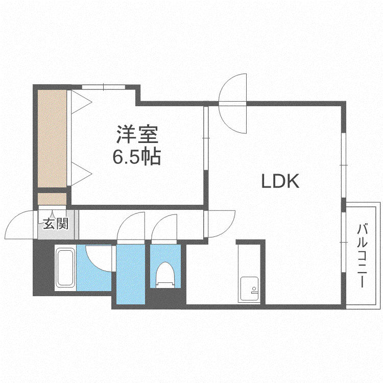 メイプル栄町(1LDK/5階)の間取り写真
