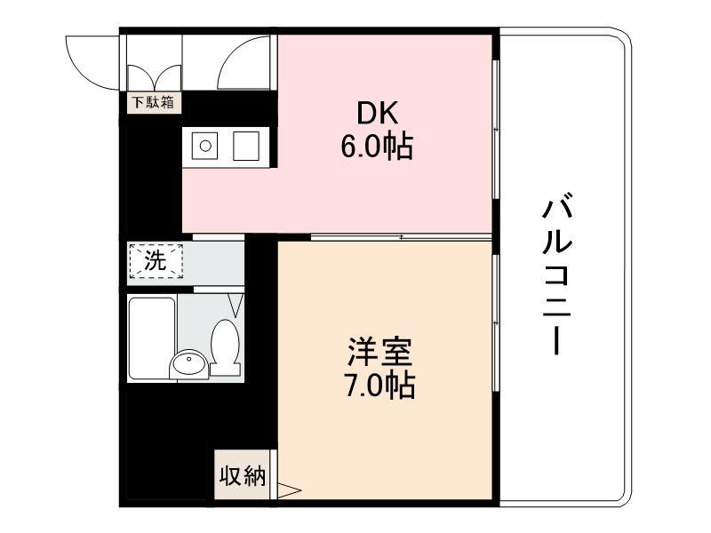 朝日プラザアーバンコア高松II802(1DK/8階)の間取り写真
