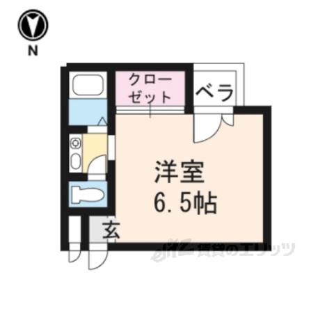 CASA神領(1K/2階)の間取り写真