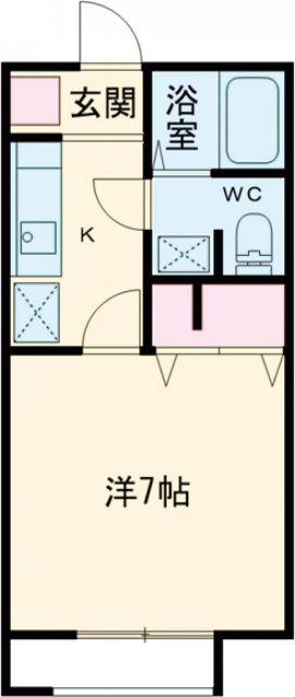 メゾンラヴィサント(1K/2階)の間取り写真
