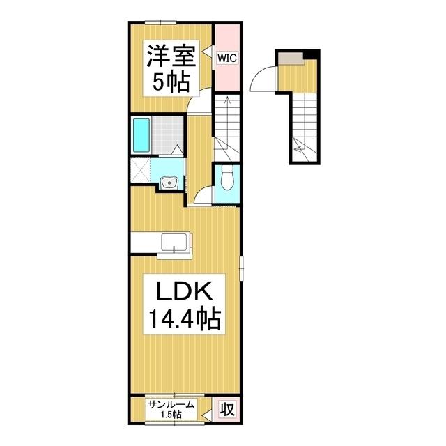 ルミエール赤羽(1LDK/2階)の間取り写真