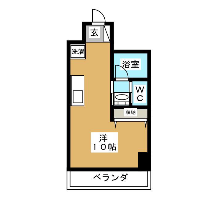 ジェルソミーナ(ワンルーム/5階)の間取り写真