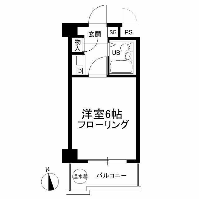 シティーイン富岡(1K/4階)の間取り写真