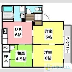 ヴィラボナール(3DK/2階)の間取り写真