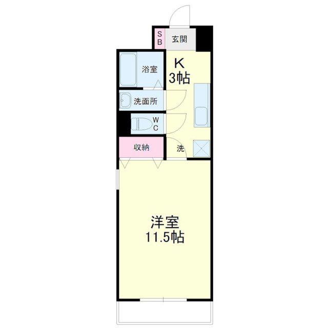 モンレーヴ葵東II(1K/6階)の間取り写真