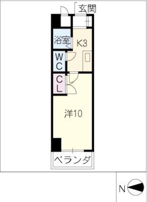 エクセル丸の内(1K/7階)の間取り写真