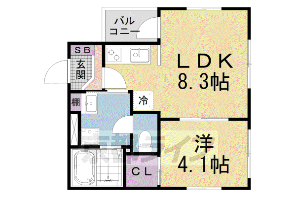 AZUL PREMIOII(1LDK/1階)の間取り写真
