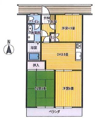 シャトレー澤宏(3DK/2階)の間取り写真