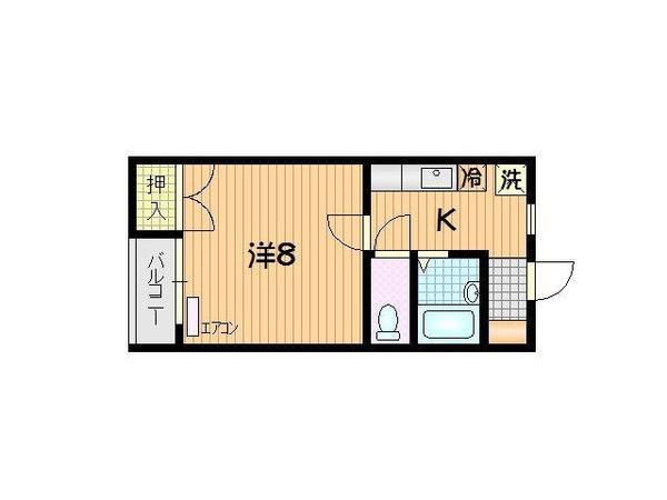 クラインベルク(1K/1階)の間取り写真