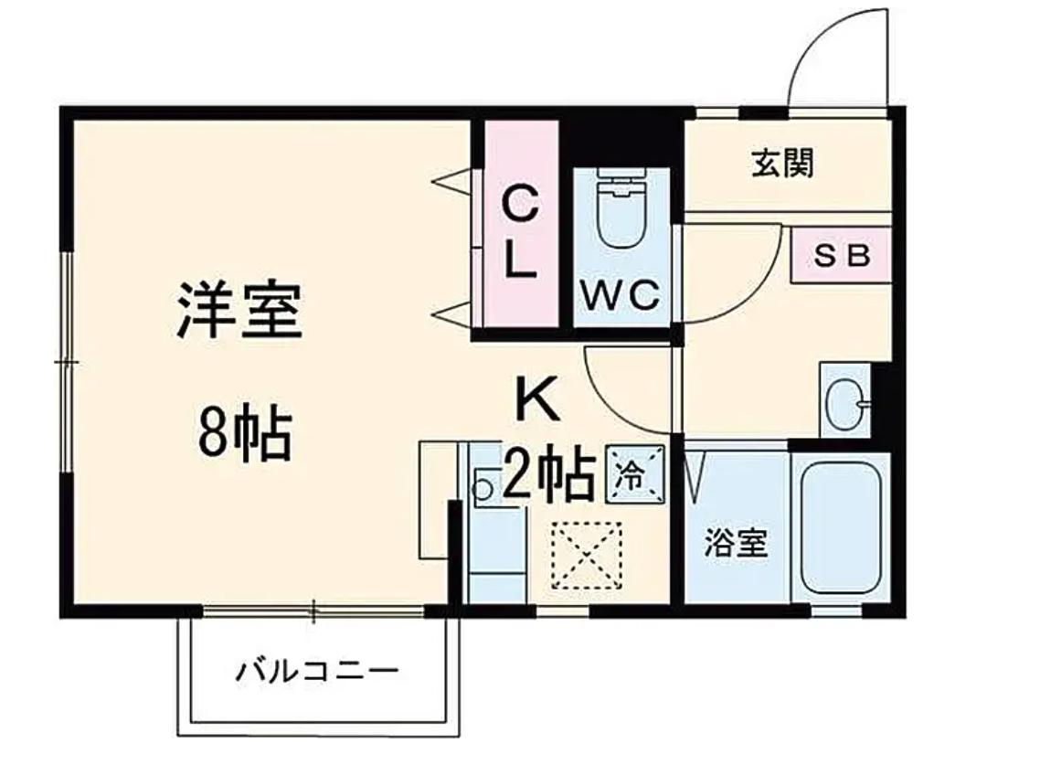 ANTIQUE OGIKUBO(1K/1階)の間取り写真