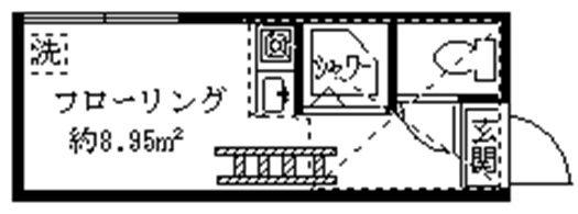 グレースミーナ(ワンルーム/2階)の間取り写真