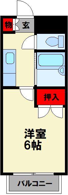 シングルライフ(1K/4階)の間取り写真
