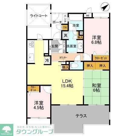 ザ・ステイツ志木幸町(3LDK/1階)の間取り写真