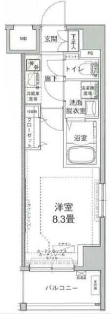 アイル東京向島参番館(1K/3階)の間取り写真