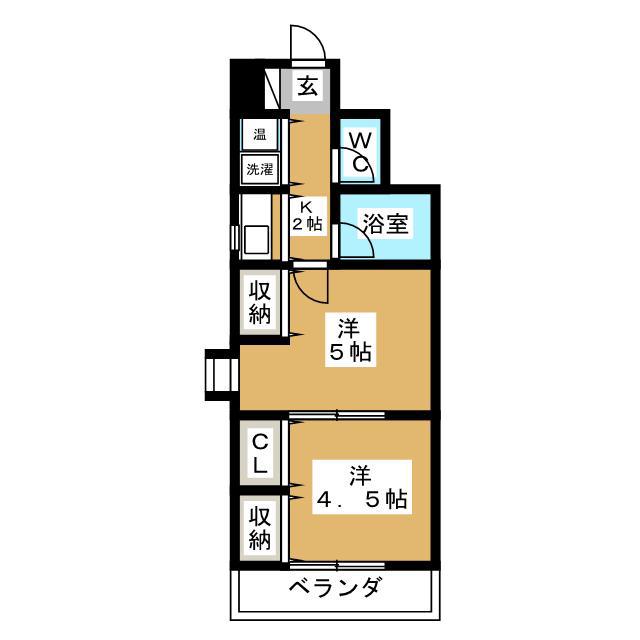BERTHビル(2K/2階)の間取り写真