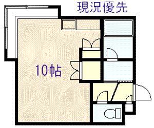 ホワイトグレース(ワンルーム/1階)の間取り写真