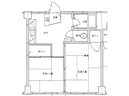 県庁前第一ビル(2DK/5階)の間取り写真