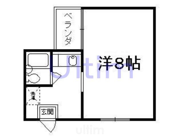アメニティ桃山(1K/4階)の間取り写真