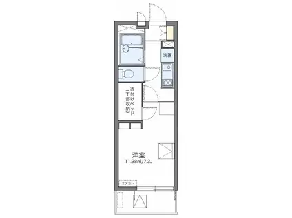 レオパレスITO(1K/3階)の間取り写真