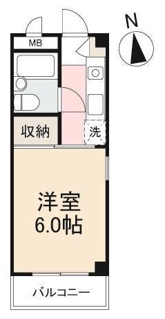 ナビハウス(1K/2階)の間取り写真