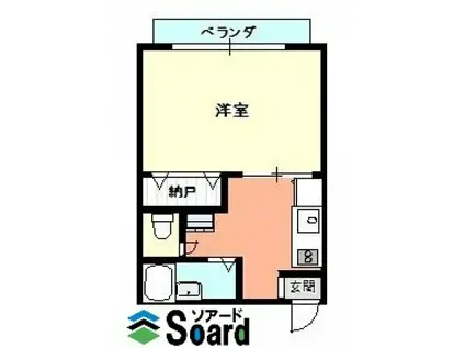 ハイツフレンド天川大島I(1K/1階)の間取り写真