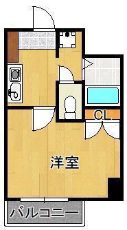 グランドール富士見(1K/3階)の間取り写真