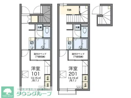 レオパレスドリーム スクエア39892(1K/2階)の間取り写真