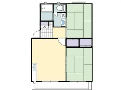 フレグランス下北方A棟(2LDK/2階)の間取り写真