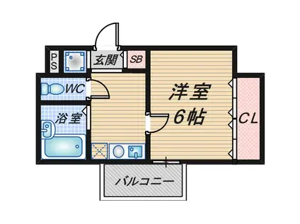 メゾン豊島(1K/3階)の間取り写真