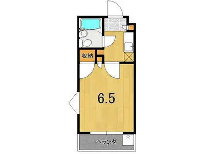 ヴィラコンコルド(1K/2階)の間取り写真