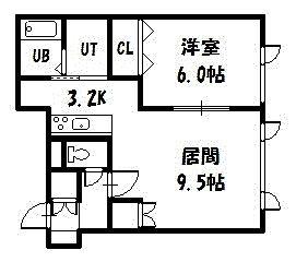 グランピアTOKO3.1(1LDK/1階)の間取り写真