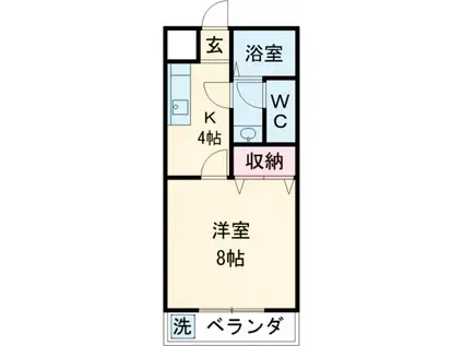 グレイス(1K/1階)の間取り写真