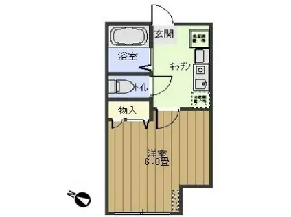 コーラルコートひばりヶ丘壱番館(1K/1階)の間取り写真