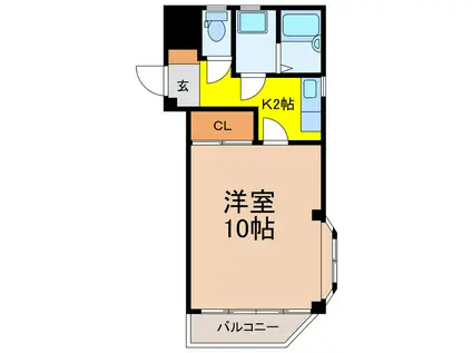 コーポジュン(1K/3階)の間取り写真