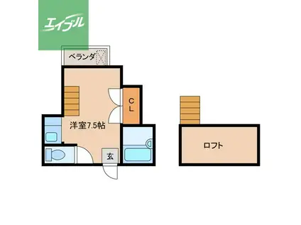 トイハウス(ワンルーム/1階)の間取り写真