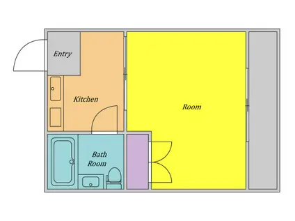 パレーシャル松崎(1K/4階)の間取り写真