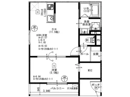 ファインレジデンシア尼崎立花(1LDK/3階)の間取り写真