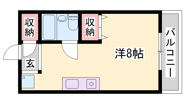ハイツとき(ワンルーム/1階)の間取り写真