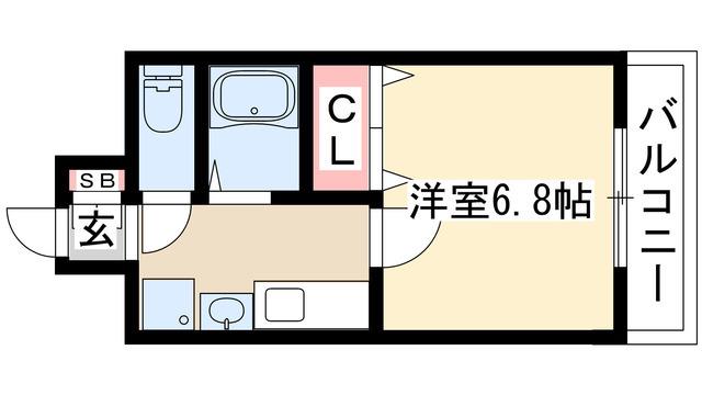 プレサンス泉セントマーク(1K/6階)の間取り写真