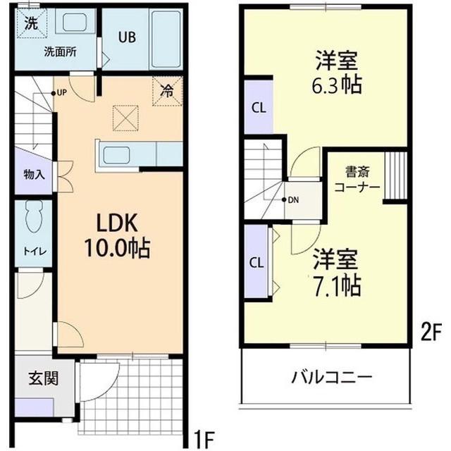 トミー・レジデンス(2LDK/1階)の間取り写真