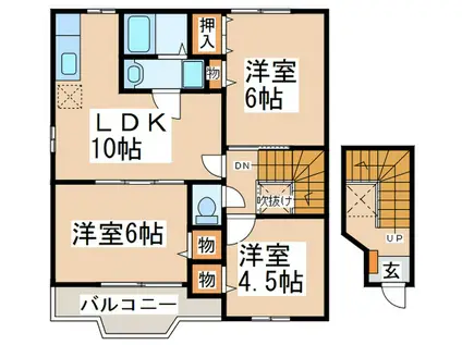 ア・ラ・モード(3LDK/2階)の間取り写真